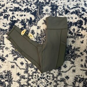 Fabletics Power Hold Olive Green Leggings, M 🫒